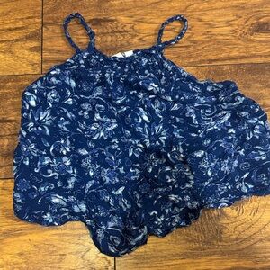 GAP Navy Floral Print Romper